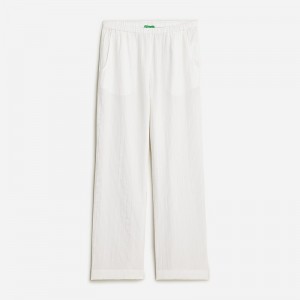 J.Crew Relaxed beach pant in striped airy gauze White Factory Outlet | 53XSJYWTI