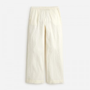 J.Crew Relaxed beach pant in striped airy gauze Warm Sesame USA | 10MUIWSQX