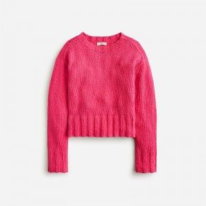 J.Crew Relaxed crewneck beach sweater Raspberry Sherbet Factory Promo | 62QHWSMCD