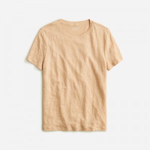 J.Crew Relaxed linen T-shirt Honeyed Sand Clearance | 40WKBXFYS