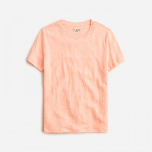 J.Crew Relaxed linen T-shirt Iced Peach Factory Outlet | 57GNIPFDX