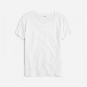 J.Crew Relaxed linen T-shirt White Online | 09WVXKQLE