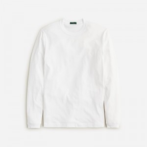 J.Crew Relaxed long-sleeve premium-weight cotton T-shirt White Clearance | 39GFJNRTQ