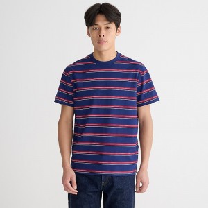 J.Crew Relaxed premium-weight cotton T-shirt Navy Red Dave Stripe Outlet | 96QWXZVAE