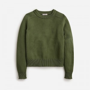 J.Crew Relaxed pullover sweater Utility Green Clearance | 41RWIMBSY