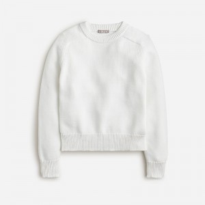 J.Crew Relaxed pullover sweater White Sale | 27URFWLCX