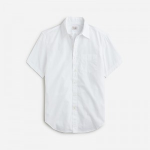 J.Crew Relaxed short-sleeve midweight denim shirt White Factory Outlet | 56NSMZQOI