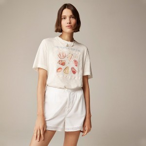 J.Crew Relaxed-fit "Shell" graphic T-shirt New York Seashells Ivor Clearance | 35IRQNLGJ