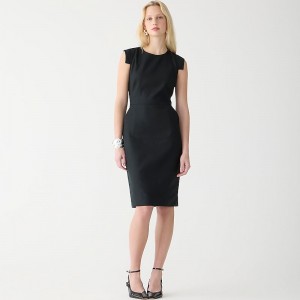 J.Crew Resume dress in stretch linen blend Black Online | 86XISOBQV