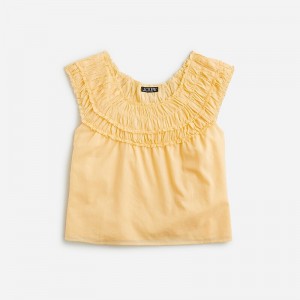 J.Crew Rosalie top in cotton voile Banana Cream Factory Promo | 60FQNWVIO