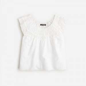 J.Crew Rosalie top in cotton voile White USA | 19KBZNRJO