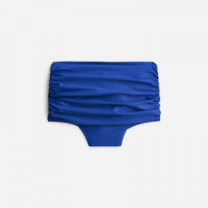 J.Crew Ruched high-rise full-coverage bikini bottom Harbor View Clearance | 31SCDYJWE