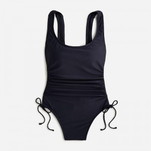 J.Crew Ruched side-tie one-piece swimsuit Navy USA | 12ANEBTZG