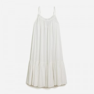 J.Crew Ruffle beach dress airy gauze White Clearance | 37YFBQOGU