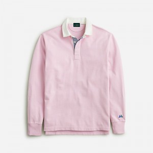 J.Crew Rugby shirt with striped placket Frosty Lavender Outlet | 94OQHFLNE