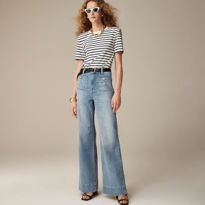 J.Crew Sailor denim trouser Blue River Wash Clearance | 39TIPGSNZ