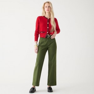 J.Crew Sailor slim wide-leg chino pant Distressed Fatigue Online | 81UCLZPSV