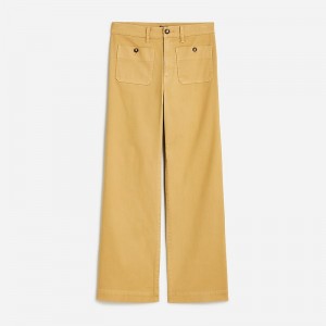 J.Crew Sailor slim wide-leg chino pant Honey Brown Clearance | 37SKAEWUL