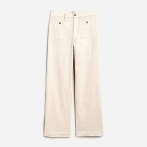 J.Crew Sailor slim wide-leg chino pant Natural Factory Promo | 65KWDFBZY