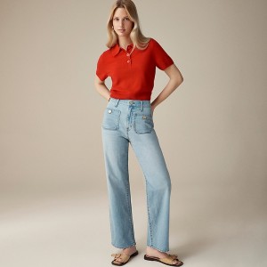 J.Crew Sailor slim wide-leg jean Clear Skies Wash Online | 08AZVDGFC