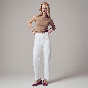 J.Crew Sailor slim wide-leg jean White Denim Factory Outlet | 50WPZHKAS