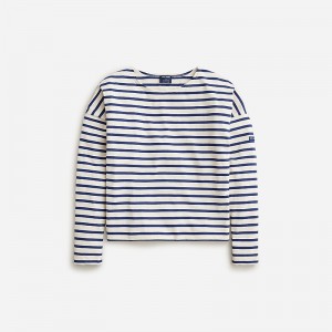 J.Crew Saint James® X J.Crew structured T-shirt Tilly Stripe Natural Ha Factory Promo | 62ZGTNLKH