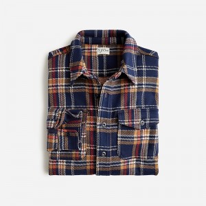 J.Crew Seaboard soft-knit shirt Chaz Navy Multi Factory Outlet | 56PDOHJAL