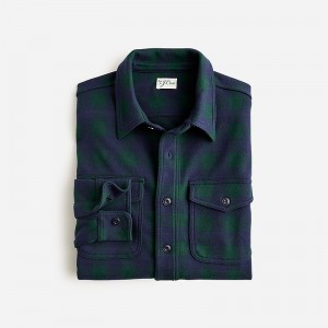 J.Crew Seaboard soft-knit shirt Embry Navy Green Online | 82BMEQUON