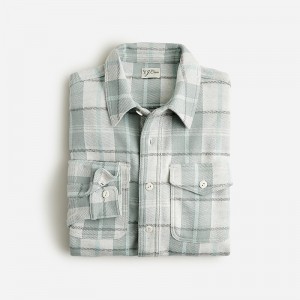 J.Crew Seaboard soft-knit shirt Jackson Ivory Grey Online | 09KHZJPQE