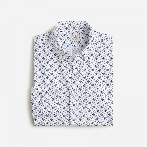 J.Crew Secret Wash cotton poplin shirt Amsterdam Floral White Sale | 29KLASUZB