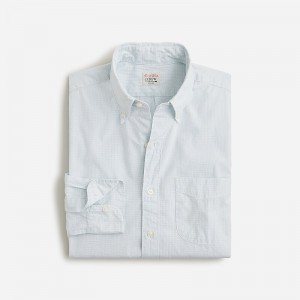 J.Crew Secret Wash cotton poplin shirt Arthur White Blue Outlet | 90HLNOSQI