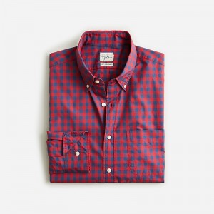 J.Crew Secret Wash cotton poplin shirt Bleecker Gingham Navy R Sale | 26UXSOJAK