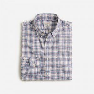 J.Crew Secret Wash cotton poplin shirt Chris Ivory Blue Hthr Online | 82DOETUMH