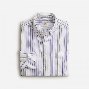 J.Crew Secret Wash cotton poplin shirt Davis Stripe Purple Whi Clearance | 35QUFBMCD