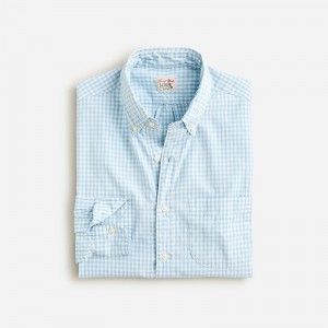 J.Crew Secret Wash cotton poplin shirt Quincy Light Blue White Sale | 23XNODMGI