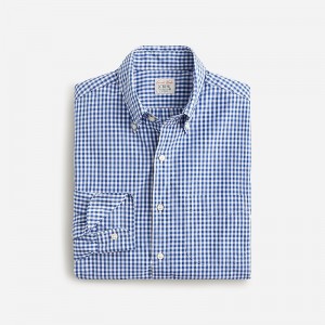 J.Crew Secret Wash cotton poplin shirt Quincy Gingham Blue Whi Online | 82TZAIKDQ