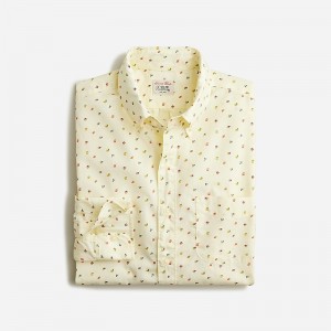 J.Crew Secret Wash cotton poplin shirt Small Ditsy Ivory Multi Clearance | 39WYGLJXB