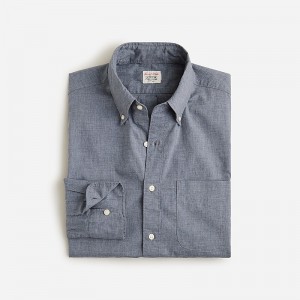 J.Crew Secret Wash cotton poplin shirt Smoky Slate Clearance | 45UWDJYHZ