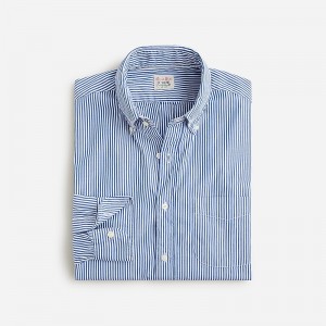 J.Crew Secret Wash cotton poplin shirt Soo Stripe White Blue Outlet Online | 75BMDLUCS