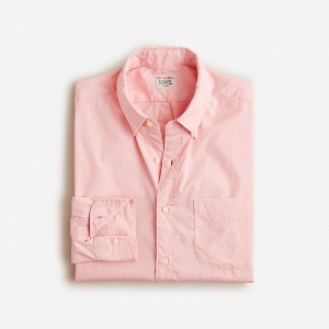 J.Crew Secret Wash cotton poplin shirt Warm Pink Outlet | 91SWZXIRA