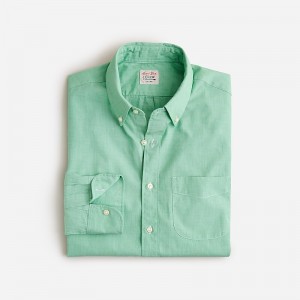 J.Crew Secret Wash cotton poplin shirt Warm Clover End On End Clearance | 36LVEAIKT