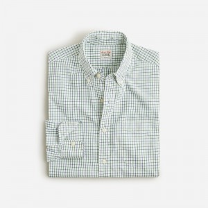 J.Crew Secret Wash cotton poplin shirt Wyatt Green Olive Outlet | 97ZUQXRNC