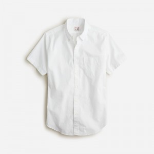 J.Crew Short-sleeve Broken-in organic cotton oxford shirt White Online | 07PQYGOJF