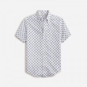 J.Crew Short-sleeve Secret Wash cotton poplin shirt Amsterdam Floral White Online | 86MYTIBQO