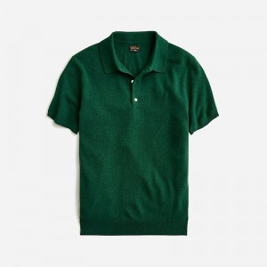 J.Crew Short-sleeve cashmere sweater-polo Garland Factory Promo | 60RVYTWIE