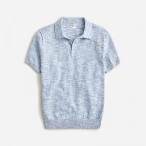 J.Crew Short-sleeve cotton-blend sweater-polo Peri Clearance | 46SPDOYRJ