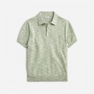 J.Crew Short-sleeve cotton-blend sweater-polo Fresh Garland Clearance | 40JRMXNSI