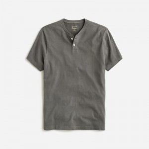 J.Crew Short-sleeve sueded cotton henley Dusty Charcoal USA | 10GLIRBTD