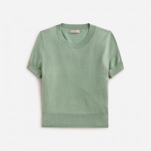 J.Crew Shrunken TENCEL™ lyocell-blend T-shirt Neptune Green Online | 08WXMPADI