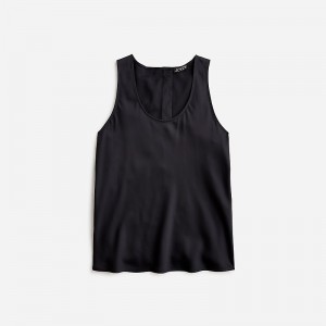 J.Crew Sleeveless shell top in everyday crepe Black USA | 18OKEILSP